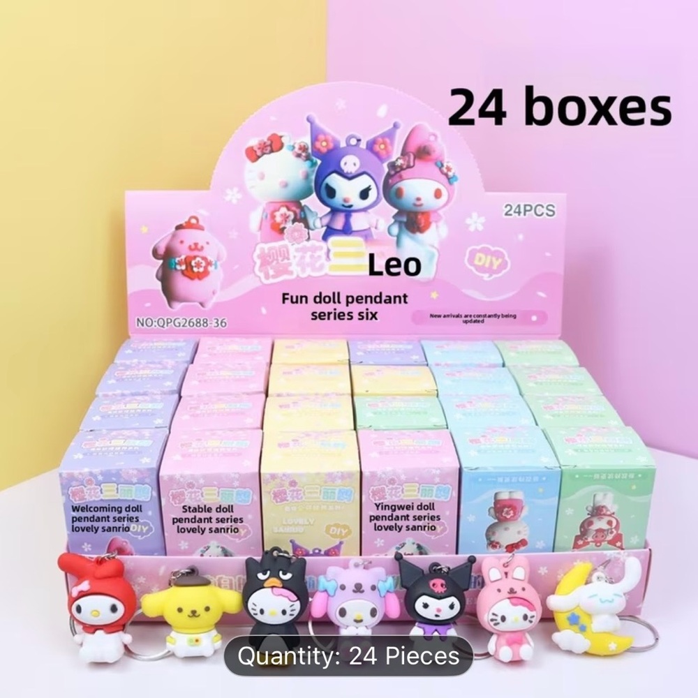 GET 2 Samrio Characters Blind Box Key Chain Pendants 1 out of 7 NIB 3”